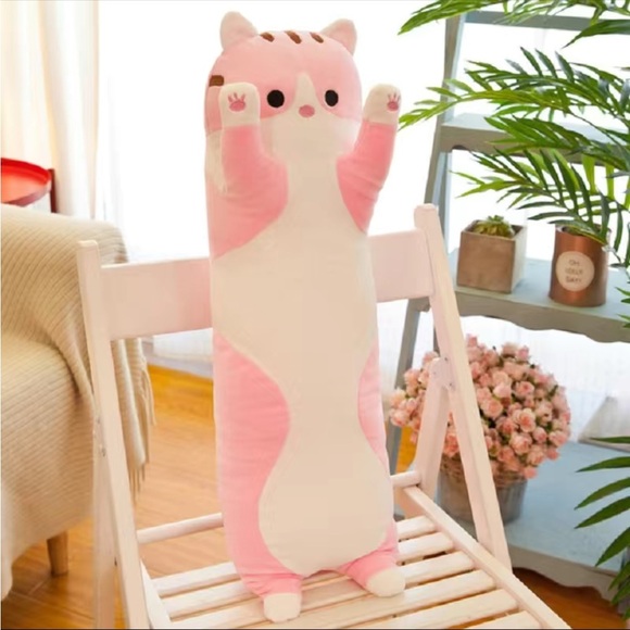 Cute Cat Plush Long Body Pillow Cuddle Cartoon Stuffed Animals Cat - Picture 7 of 12